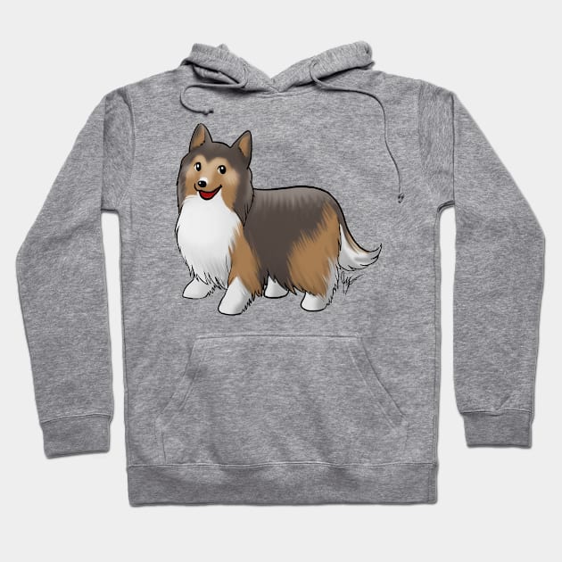 Dog - Shetland Sheepdog - Sable Hoodie by Jen's Dogs Custom Gifts and Designs